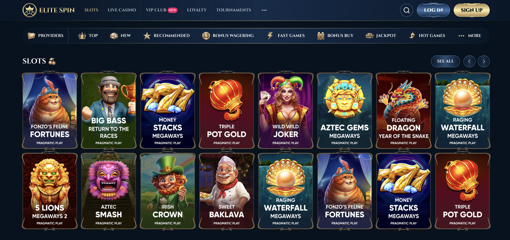 Elite slots casino bonus